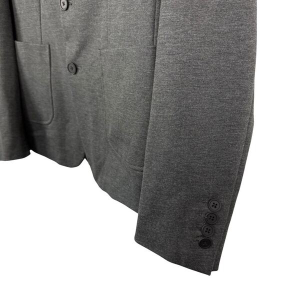 Kenneth Cole New York Mens Gray Ponte Thick Knit Blazer Suit Jacket Stretch 40 - Picture 8 of 16